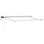 Manuel markise-ramme med LED-lys Beige og hvid 3,5 x 2 m