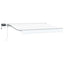 Manuel markise-ramme med LED-lys Hvid 3,5 x 2 m