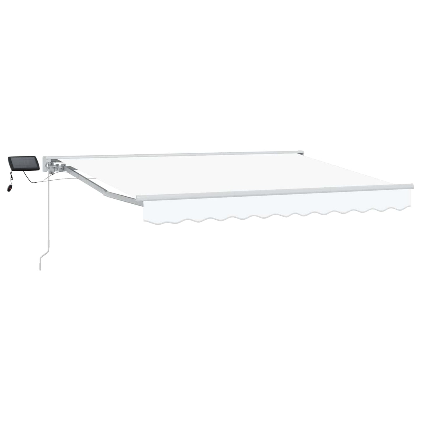 Manuel markise-ramme med LED-lys Hvid 3 x 2,5 m