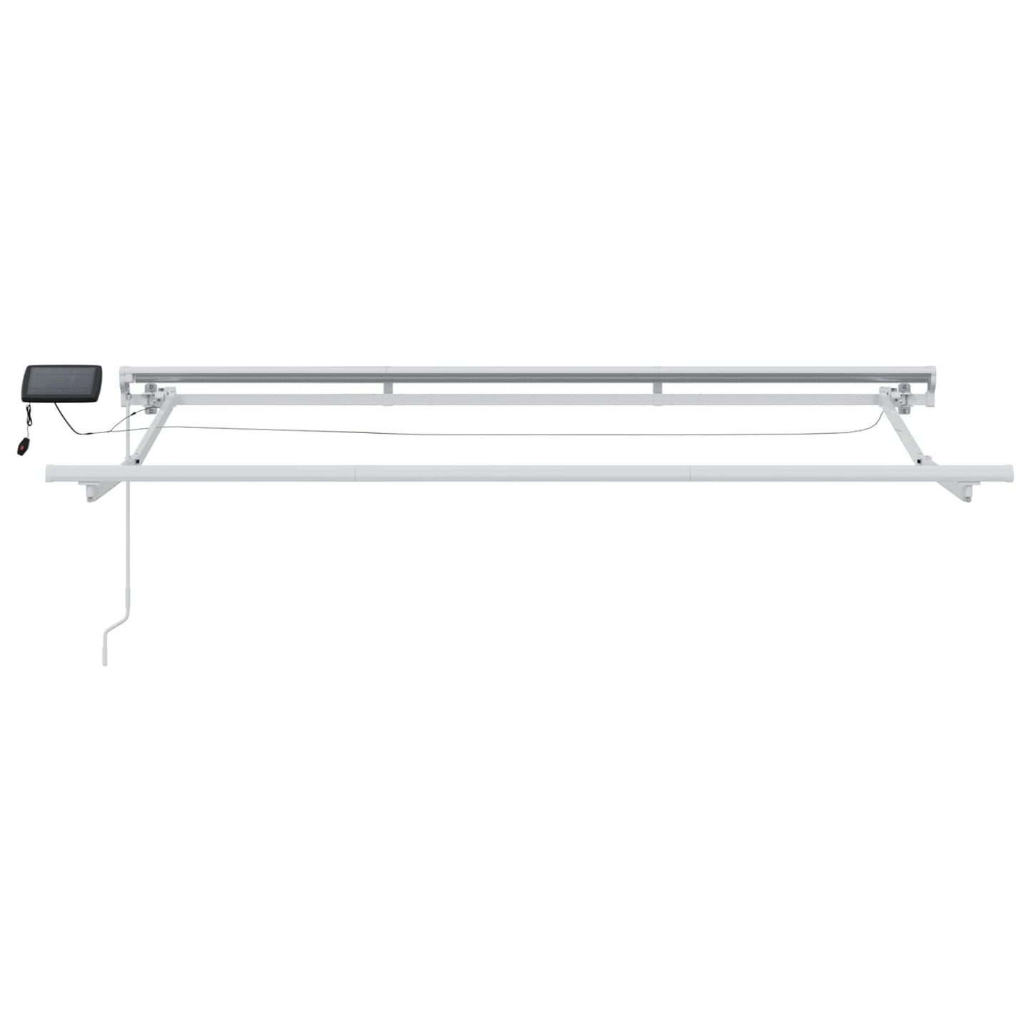 Manuel markise-ramme med LED-lys 3,5 x 2,5 m