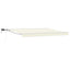 Manuel markise-ramme med LED-lys Creme og hvid 4 × 3,5 m