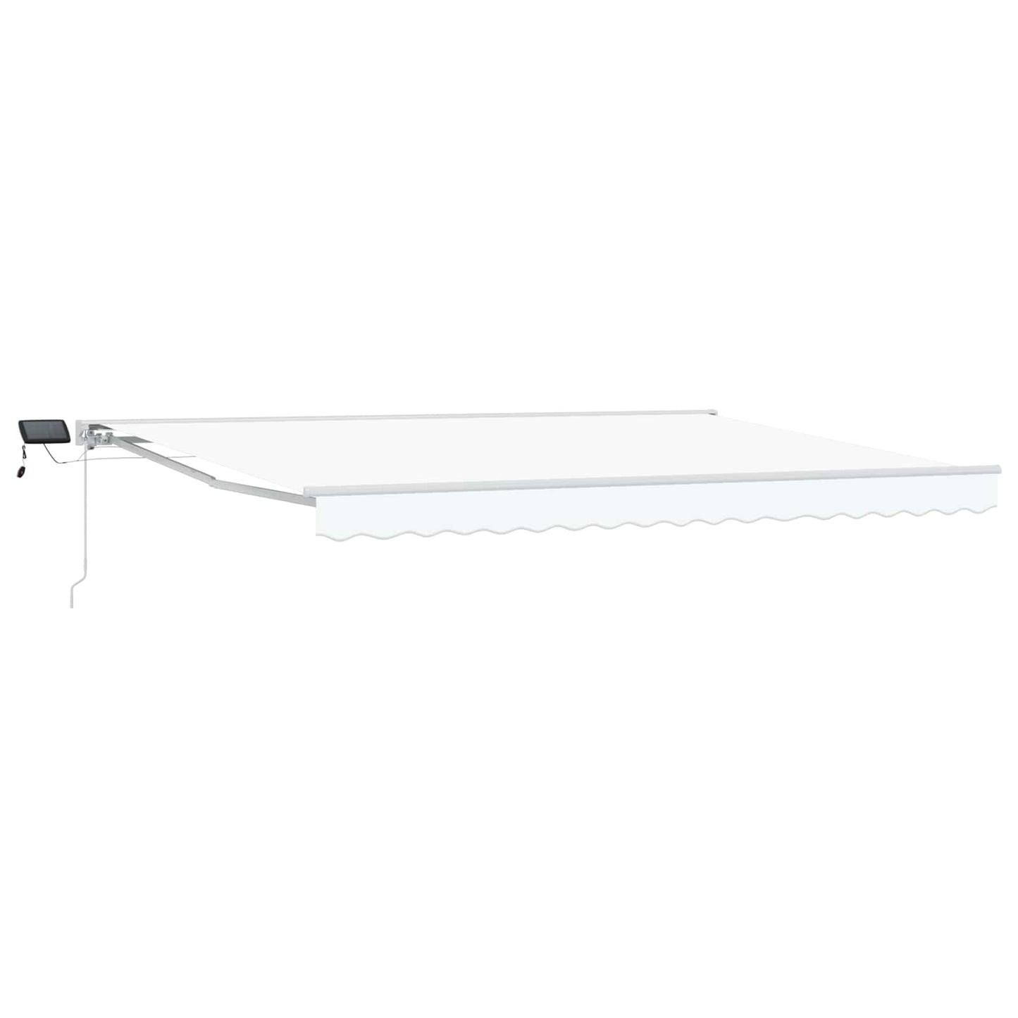 Manuel markise-ramme med LED-lys Hvid 4 × 3,5 m
