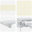 Manuel markise-ramme med LED-lys Creme og hvid 4,5 × 3 m