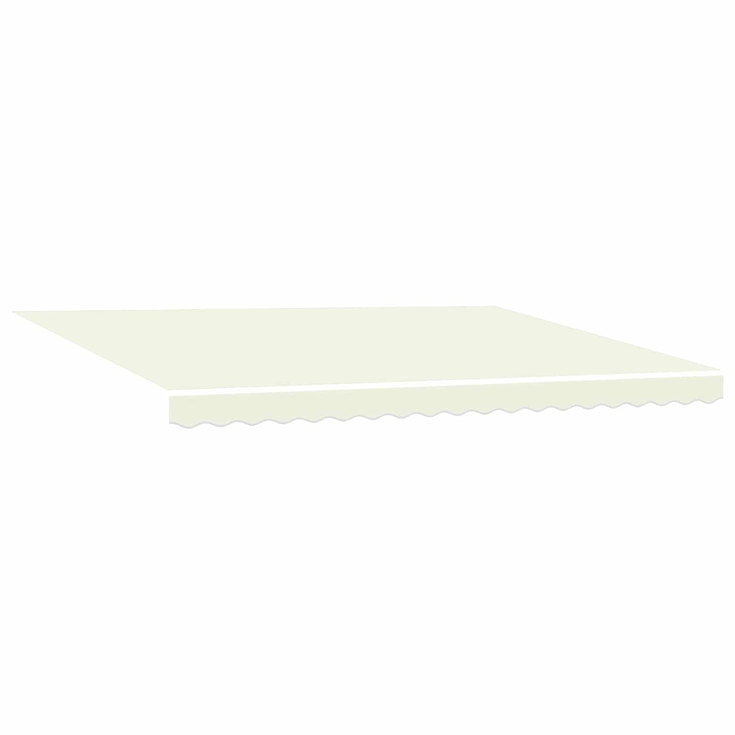 Manuel markise-ramme med LED-lys Creme og hvid 4,5 × 3 m