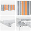 Manuel markise-ramme med LED-lys Blå, Orange, Hvid 4,5 × 3 m