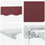 Manuel markise-ramme med LED-lys Bordeaux og Hvid 5 x 3 m