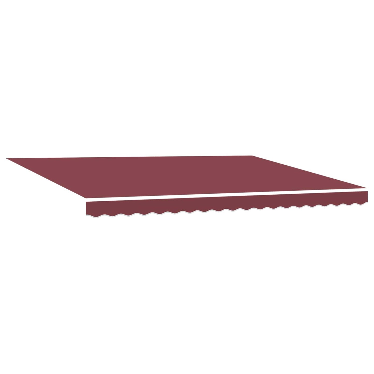 Manuel markise-ramme med LED-lys Bordeaux og Hvid 5 x 3 m