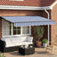 Manuel markise-ramme med LED-lys 2,5 x 2 m
