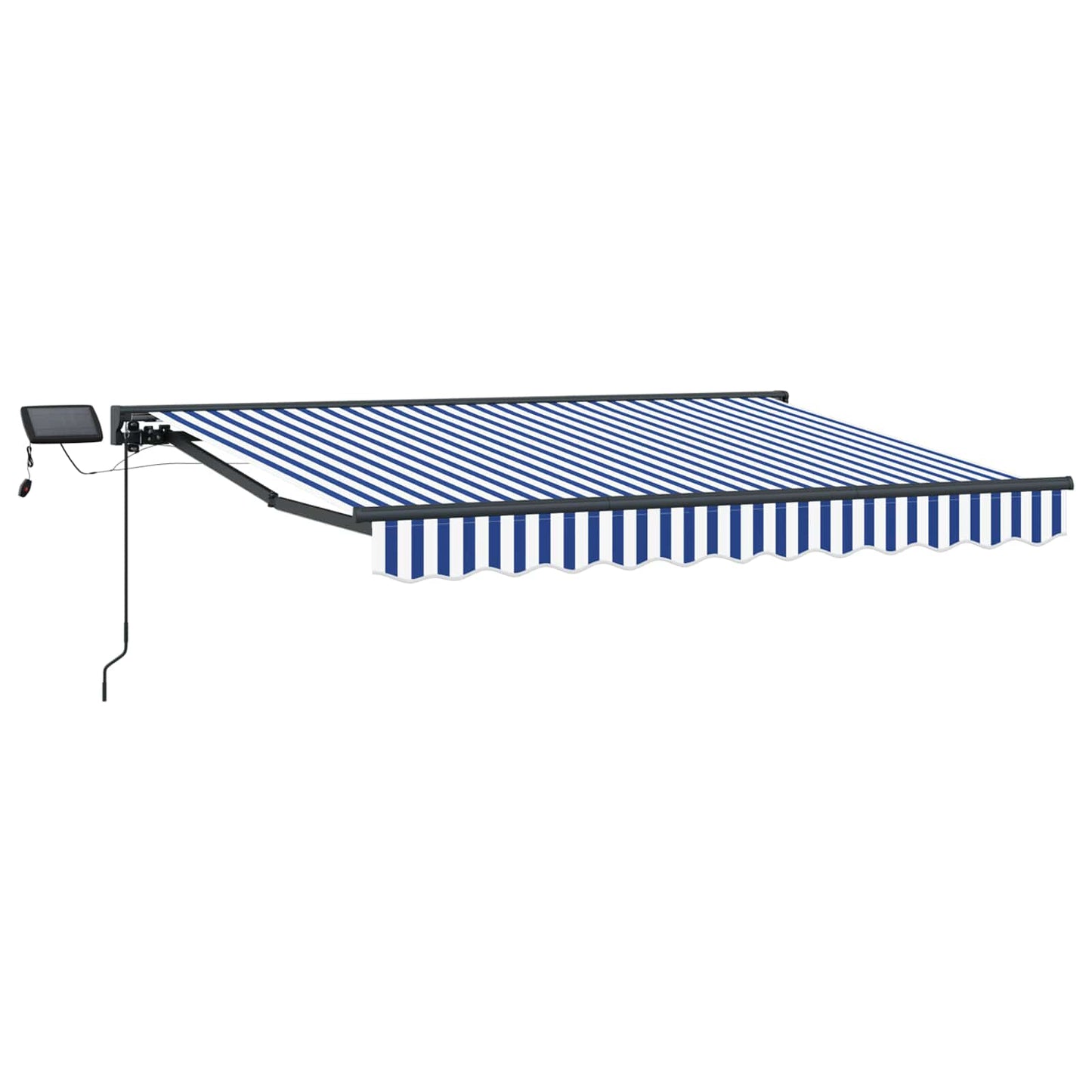 Manuel markise-ramme med LED-lys 2,5 x 2 m