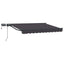 Manuel markise-ramme med LED-lys Antracit 2,5 x 2 m