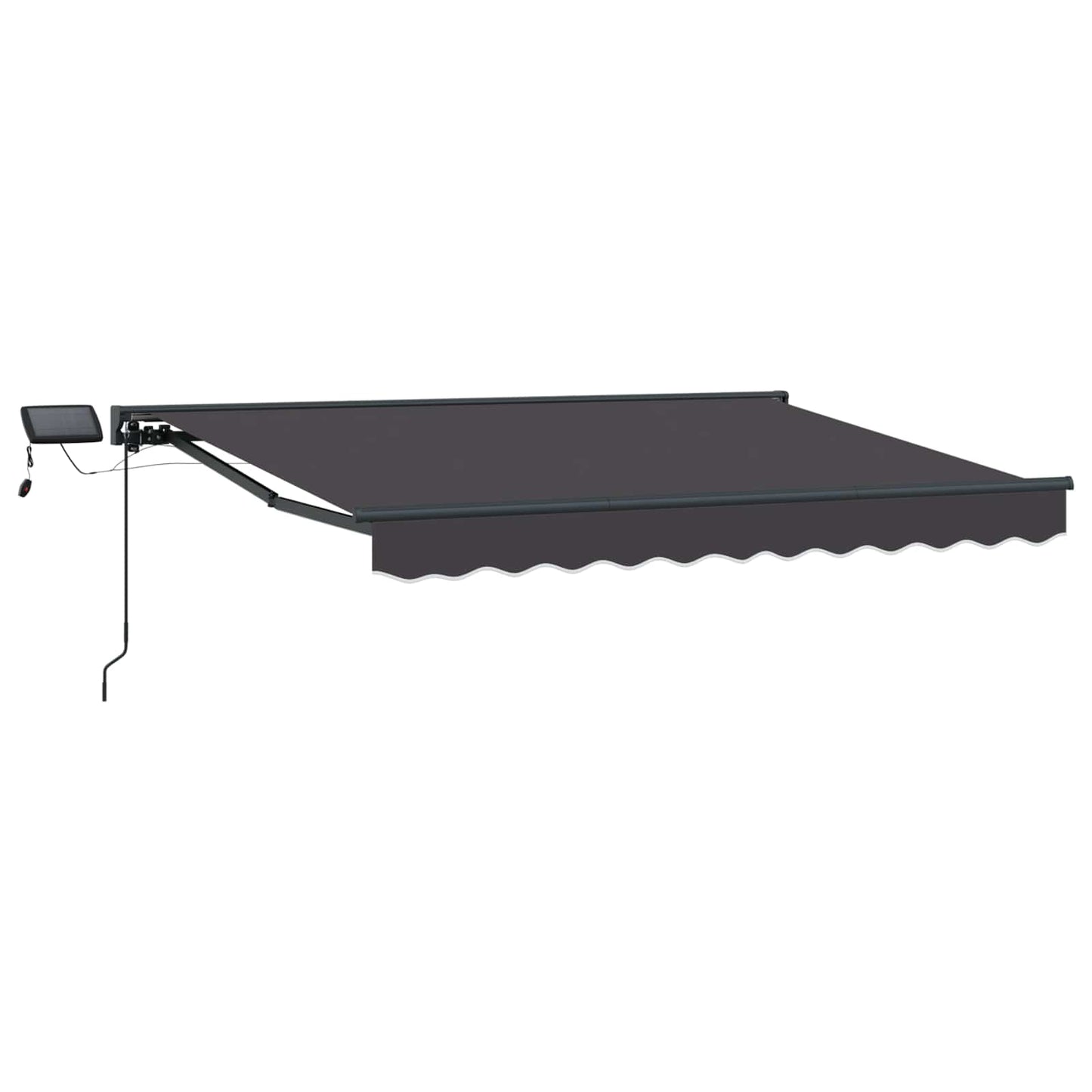 Manuel markise-ramme med LED-lys Antracit 2,5 x 2 m
