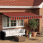 Manuel markise-ramme med LED-lys 2,5 x 2 m