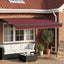 Manuel markise-ramme med LED-lys 2,5 x 2 m