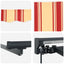 Manuel markise-ramme med LED-lys 2,5 x 2 m
