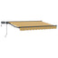 Manuel markise-ramme med LED-lys 2,5 x 2 m