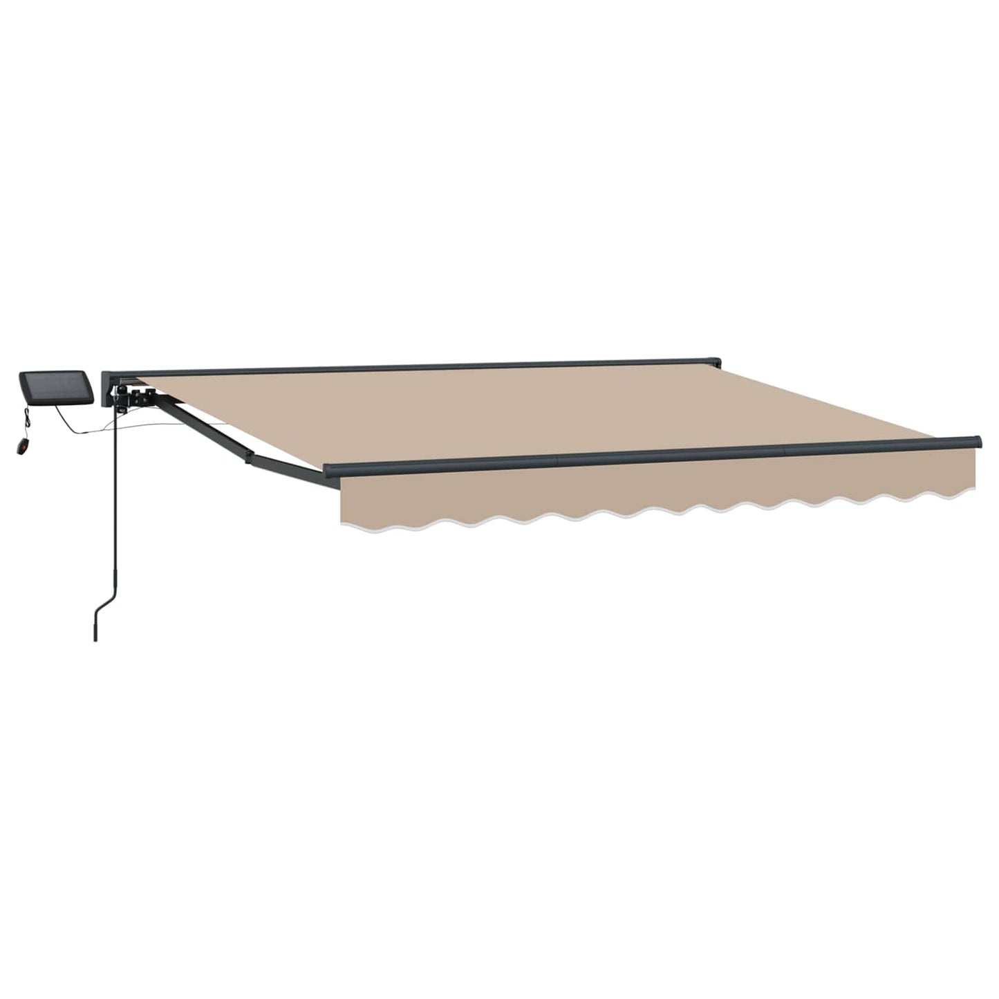 Manuel markise-ramme med LED-lys Beige og Antracit 2,5 x 2 m