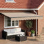 Manuel markise-ramme med LED-lys Beige og Antracit 3,5 x 2 m