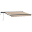 Manuel markise-ramme med LED-lys Beige og Antracit 3,5 x 2 m