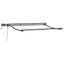 Manuel markise-ramme med LED-lys Beige og Antracit 3,5 x 2 m