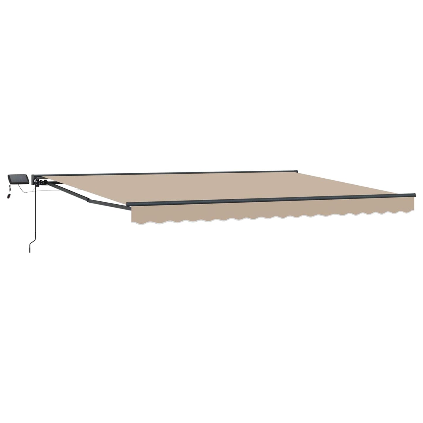Manuel markise-ramme med LED-lys Beige og Antracit 4 x 2 m