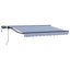 Manuel markise-ramme med LED-lys 3 x 2,5 m
