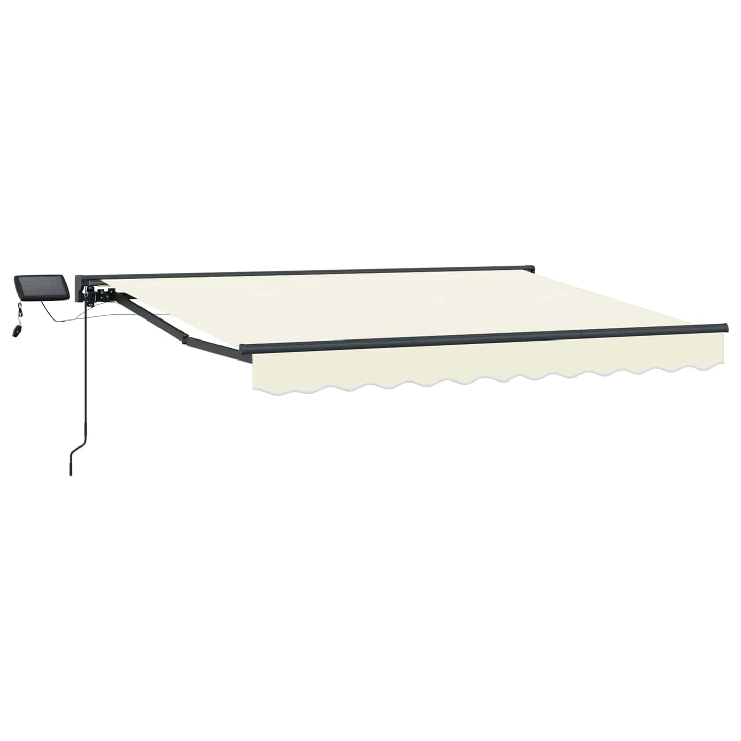 Manuel markise-ramme med LED-lys Creme og antracit 3 x 2,5 m