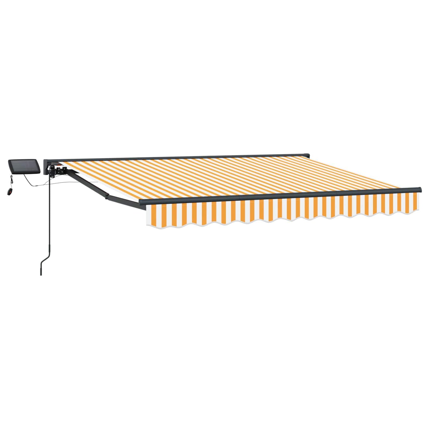 Manuel markise-ramme med LED-lys 3 x 2,5 m