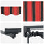 Manuel markise-ramme med LED-lys 3 x 2,5 m