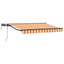 Manuel markise-ramme med LED-lys 3 x 2,5 m