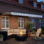 Manuel markise-ramme med LED-lys Hvid og antracit 3 x 2,5 m