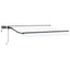 Manuel markise-ramme med LED-lys Hvid og antracit 3 x 2,5 m