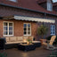 Manuel markise-ramme med LED-lys Creme og antracit 3,5 x 2,5 m