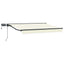 Manuel markise-ramme med LED-lys Creme og antracit 3,5 x 2,5 m