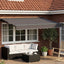 Manuel markise-ramme med LED-lys Antracit 3,5 x 2,5 m