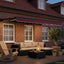Manuel markise-ramme med LED-lys 3,5 x 2,5 m