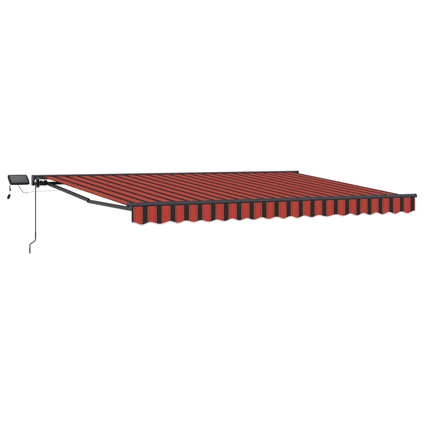 Manuel markise-ramme med LED-lys 4 × 3,5 m