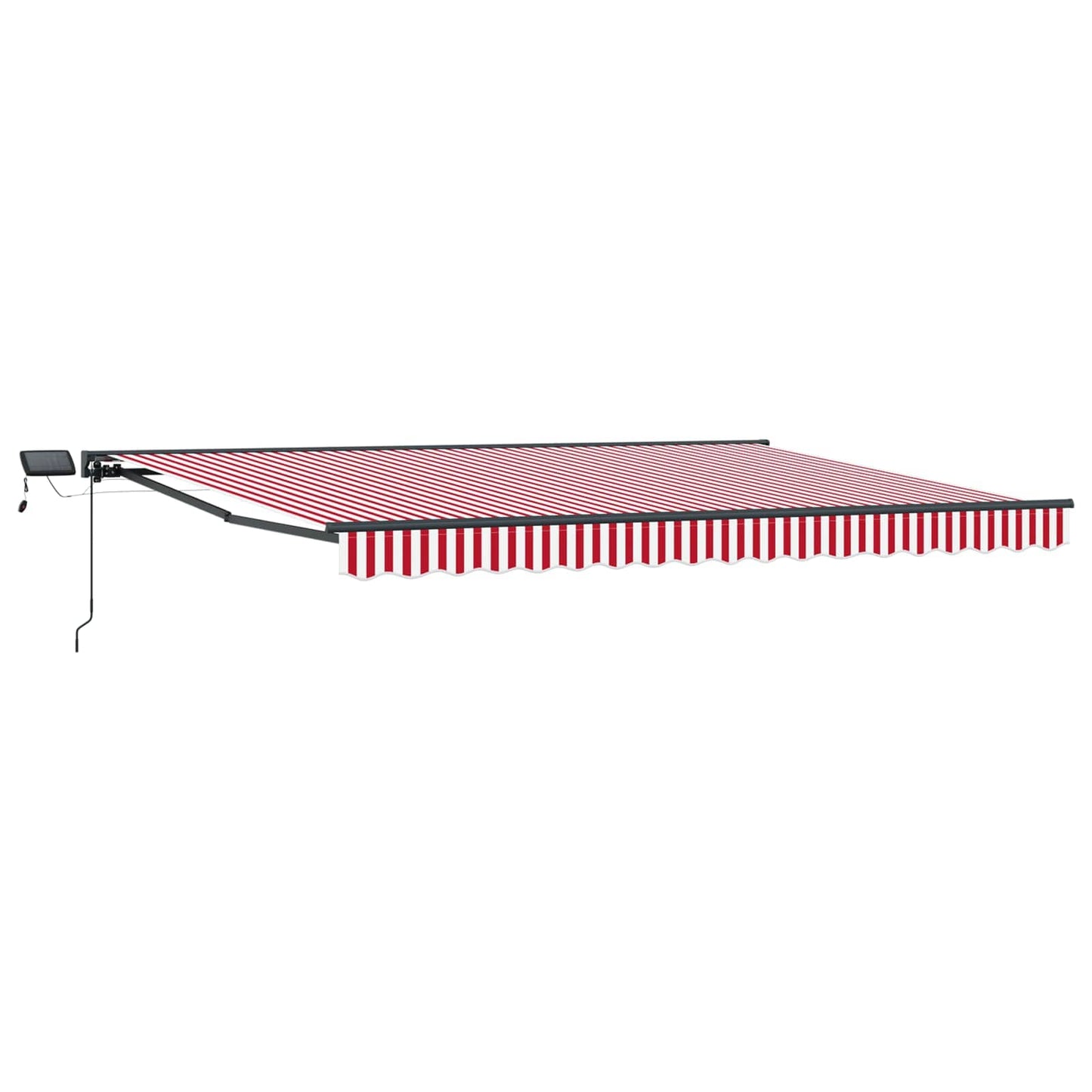 Manuel markise-ramme med LED-lys 4 × 3,5 m
