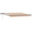 Manuel markise-ramme med LED-lys 4 × 3,5 m