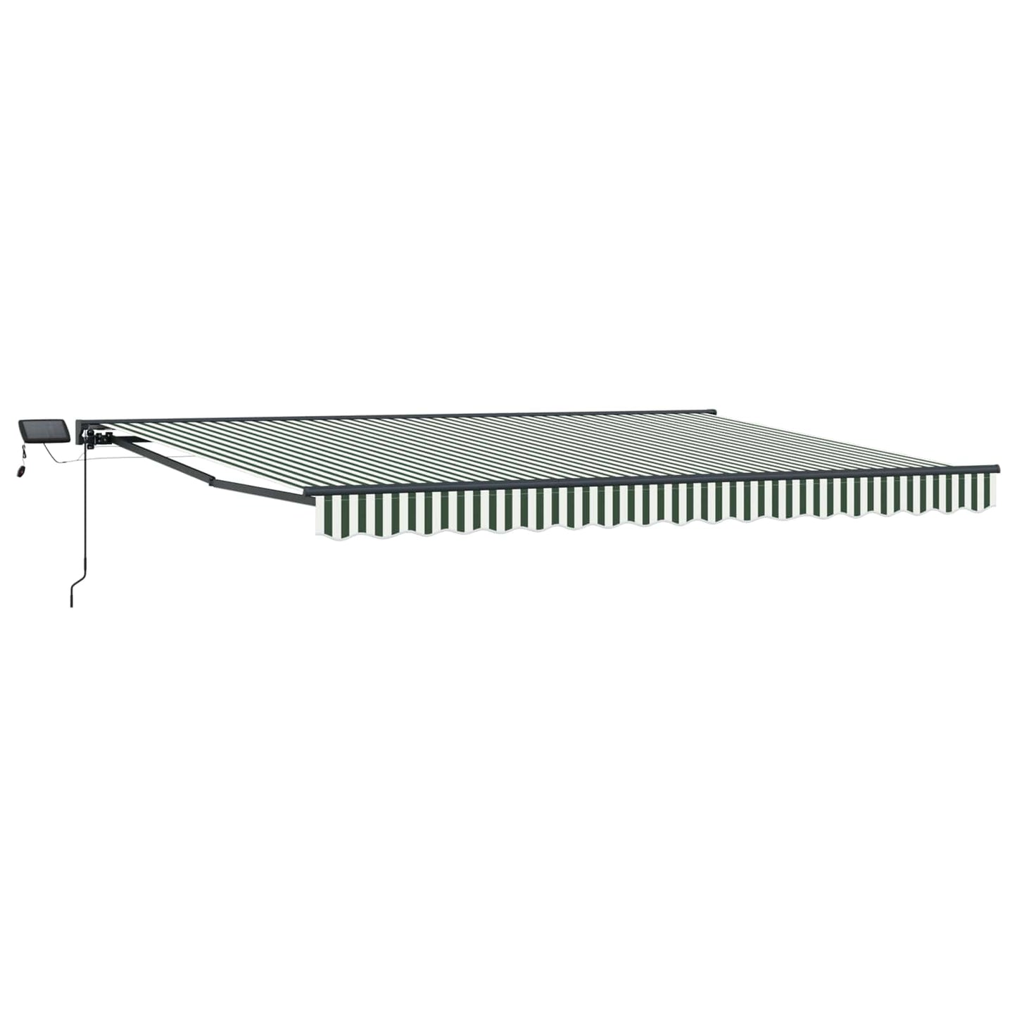 Manuel markise-ramme med LED-lys 4 × 3,5 m