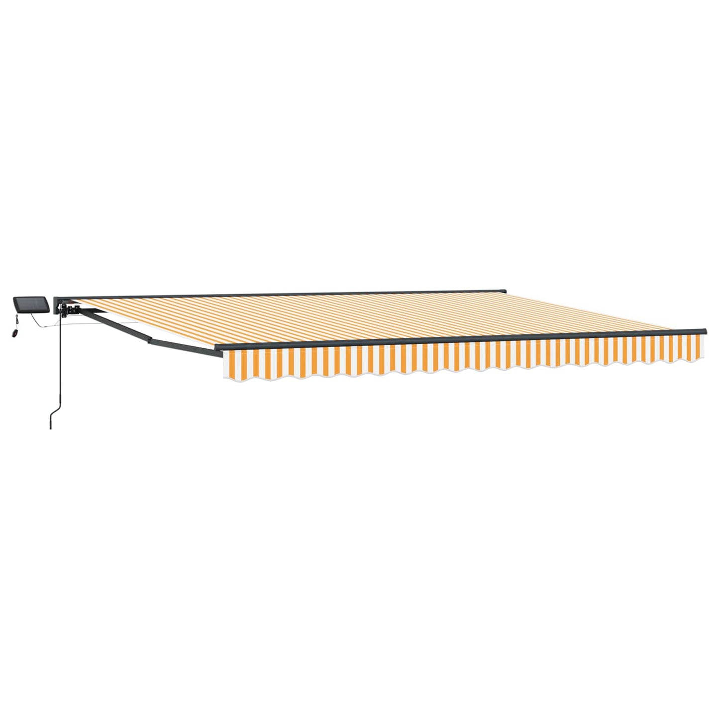 Manuel markise-ramme med LED-lys 4,5 × 3 m