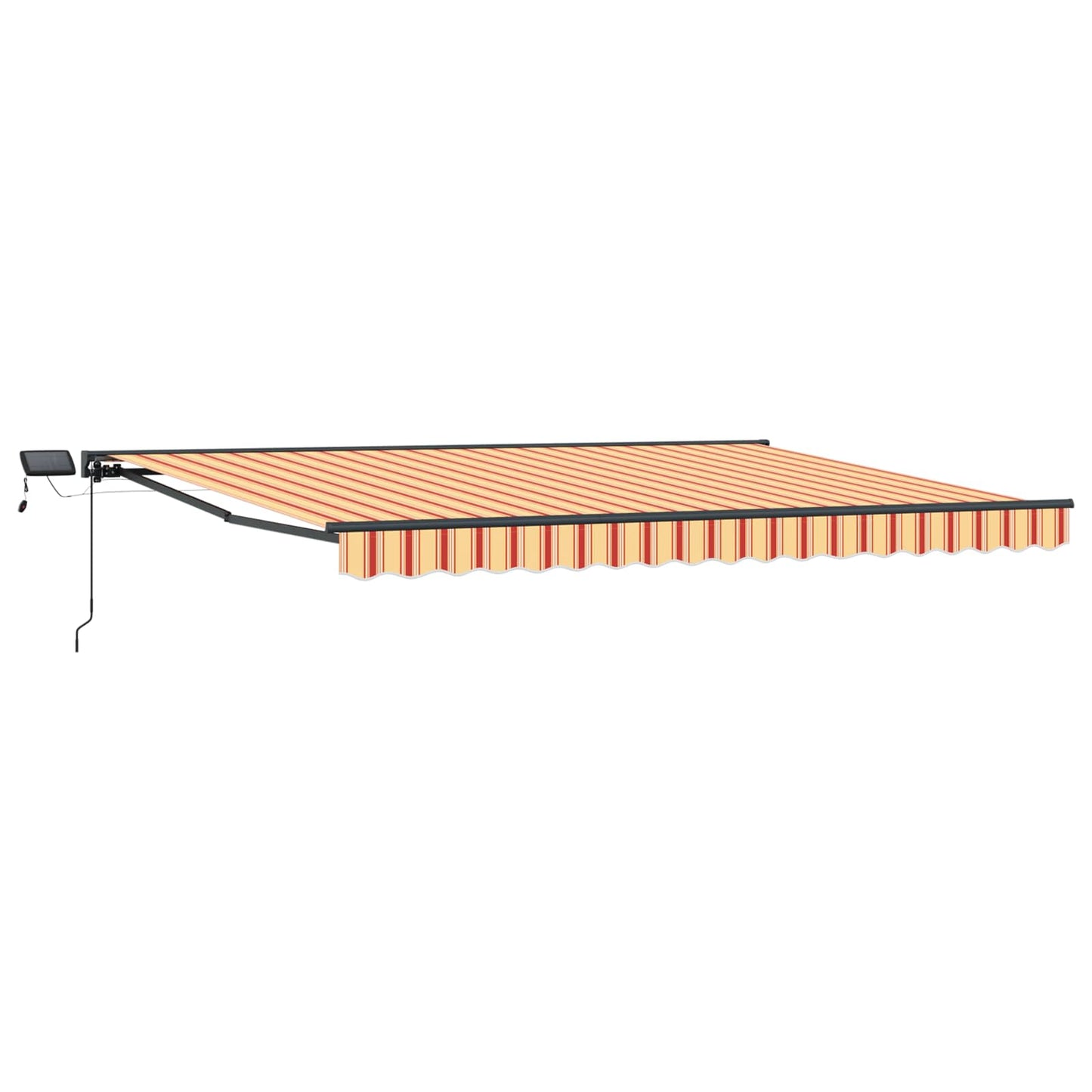 Manuel markise-ramme med LED-lys 4,5 × 3 m