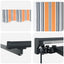 Manuel markise-ramme med LED-lys 4,5 × 3,5 m
