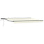 Manuel markise-ramme med LED-lys Creme og antracit 5 x 3 m