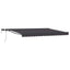 Manuel markise-ramme med LED-lys Antracit 5 x 3 m