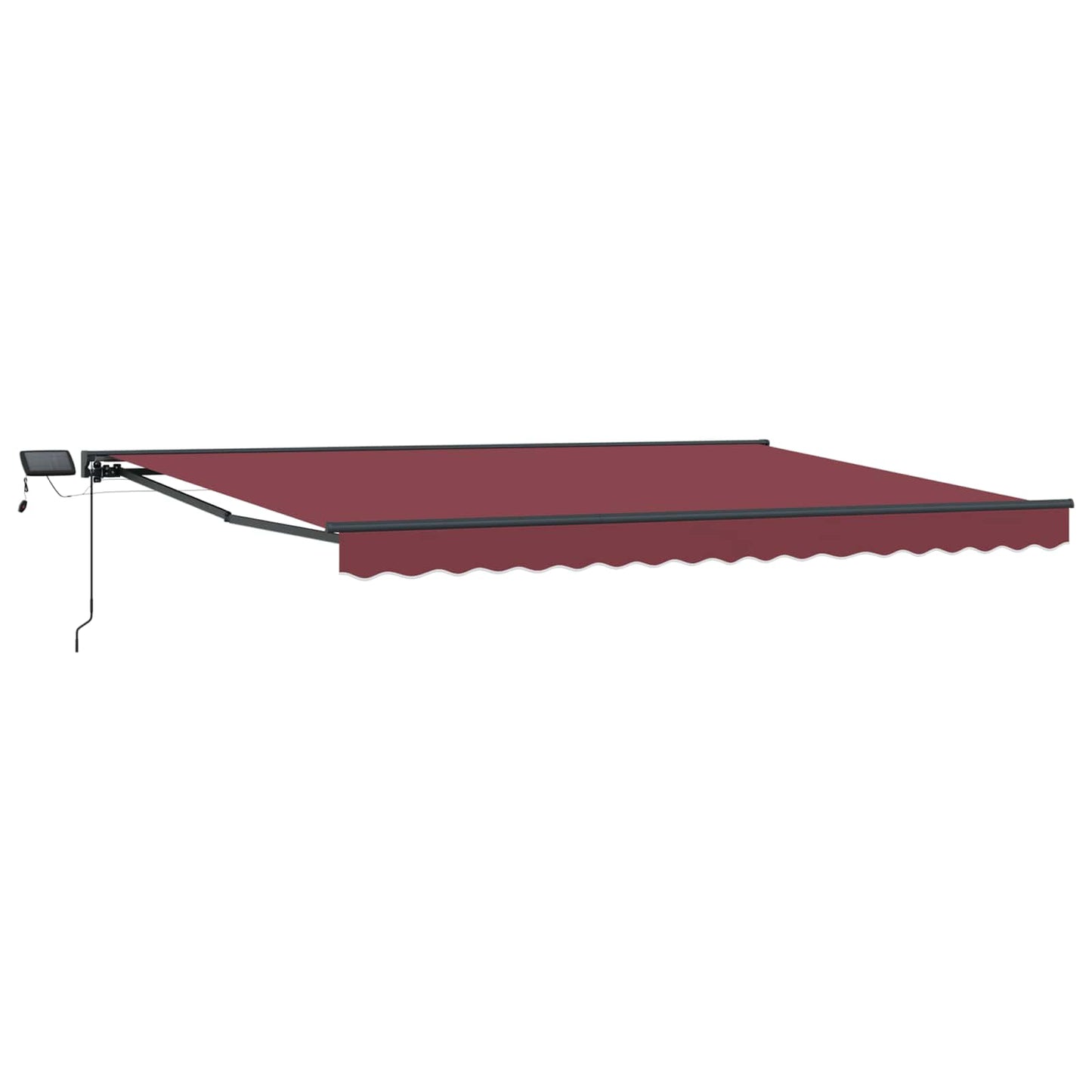 Manuel markise-ramme med LED-lys 5 x 3 m