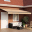 Manuel markise-ramme med LED-lys 5 x 3 m