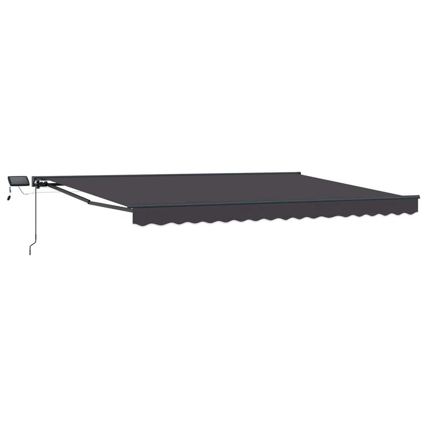 Manuel markise-ramme med LED-lys Antracit 5 × 3,5 m