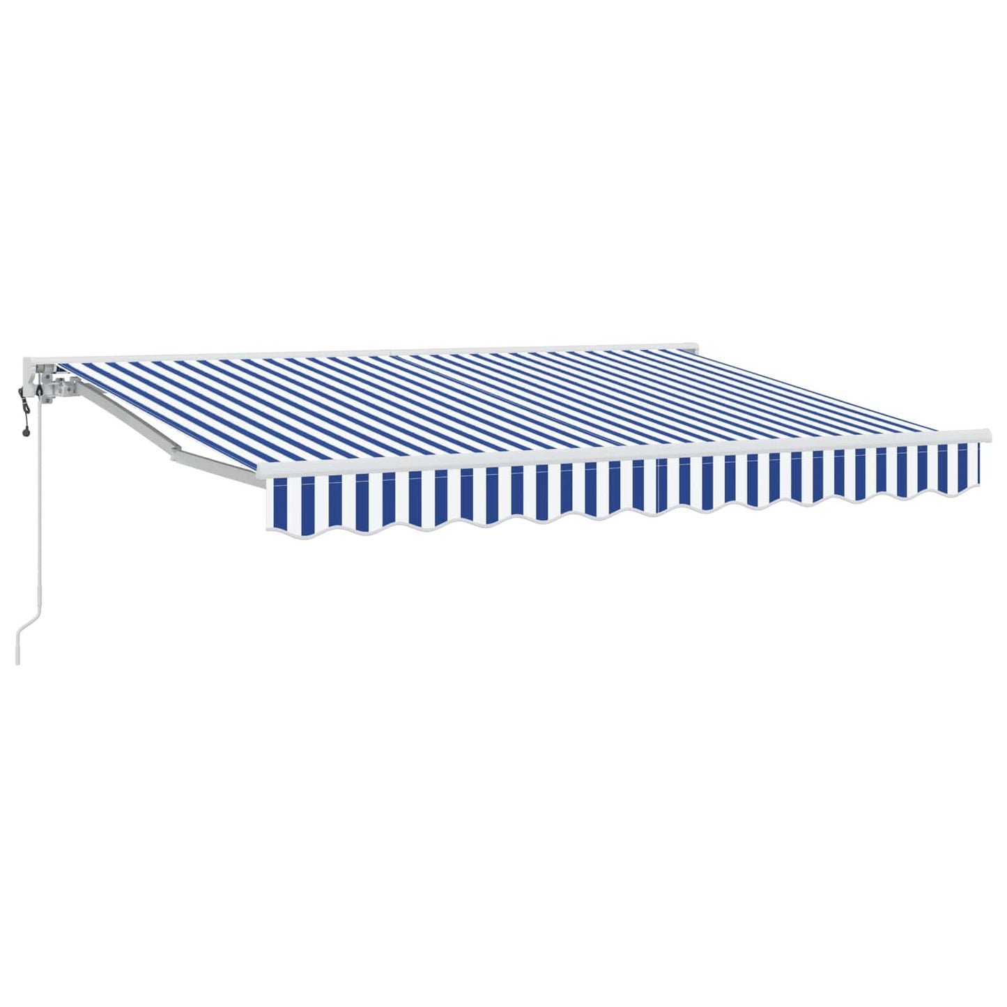 Elektrisk Utrækkelig Markise Blå og Hvid 3,5 x 2,5 m