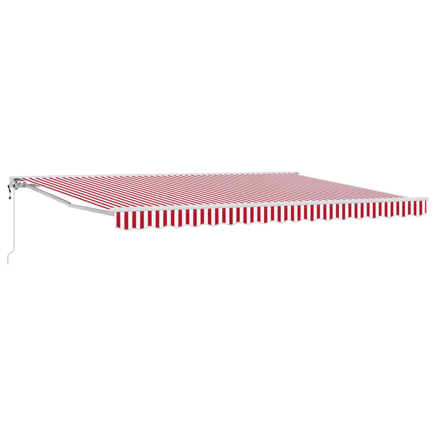 Elektrisk Utrækkelig Markise Rød og Hvid 4 × 3,5 m
