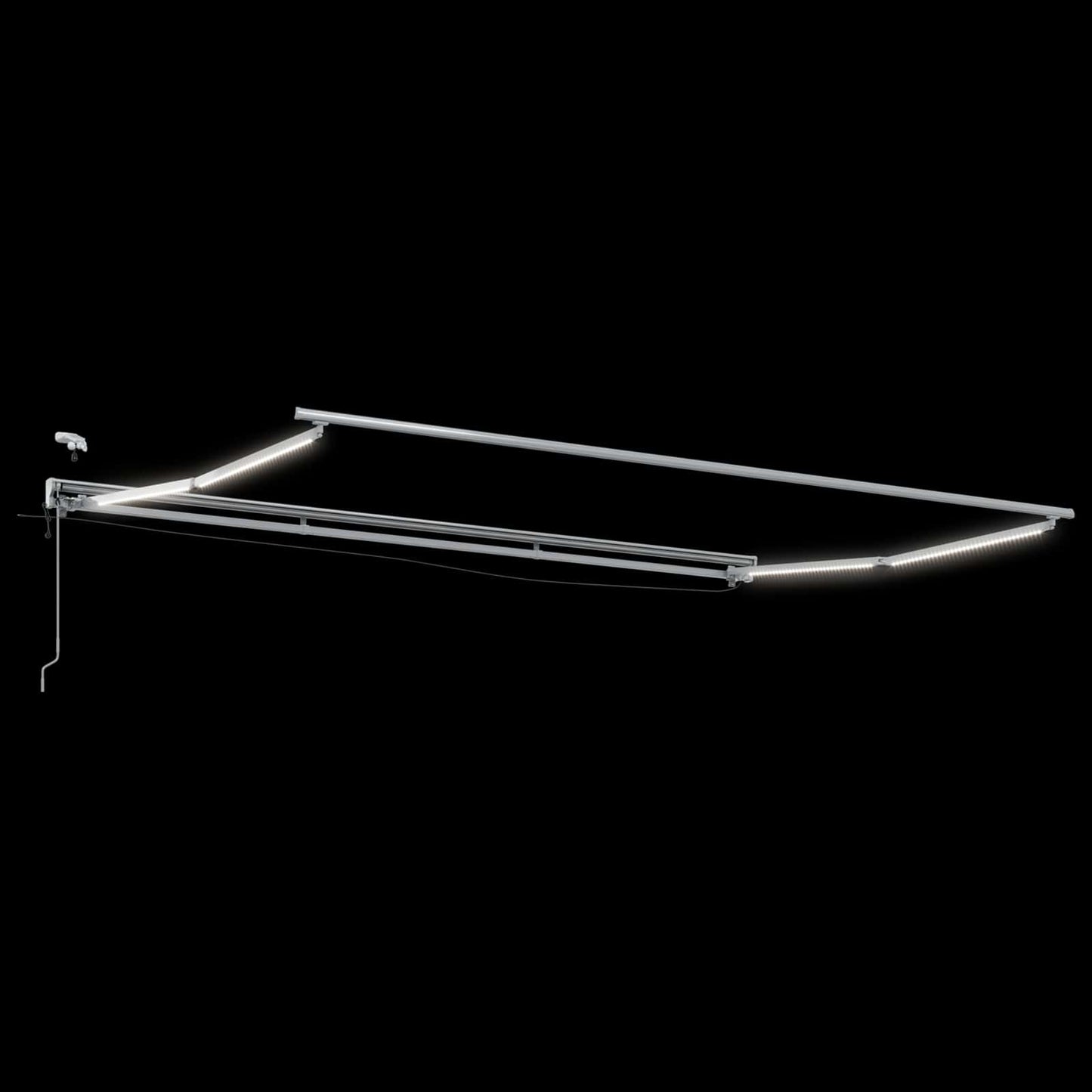 Elektrisk Utrækkelig Markise Grøn og Hvid 4 × 3 m